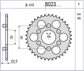 CORONA OGNIB.Z46 APRILIA PASSO 415
