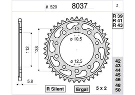 CORONA PROF.ERGAL YAMAHA R6 520