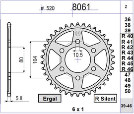CORONA OE ERGAL OD KAWASAKI # 520