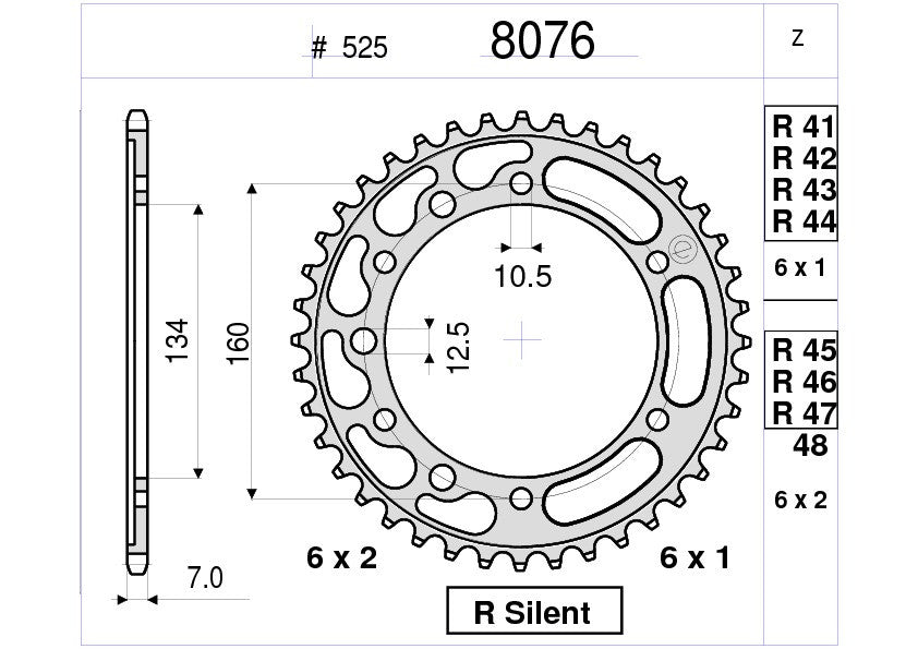 CORONA Z43 PASSO 525 CBR 1000 RR R 20