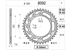 CORONA Z45 PASSO 525 V-RAPTOR 650 01-07