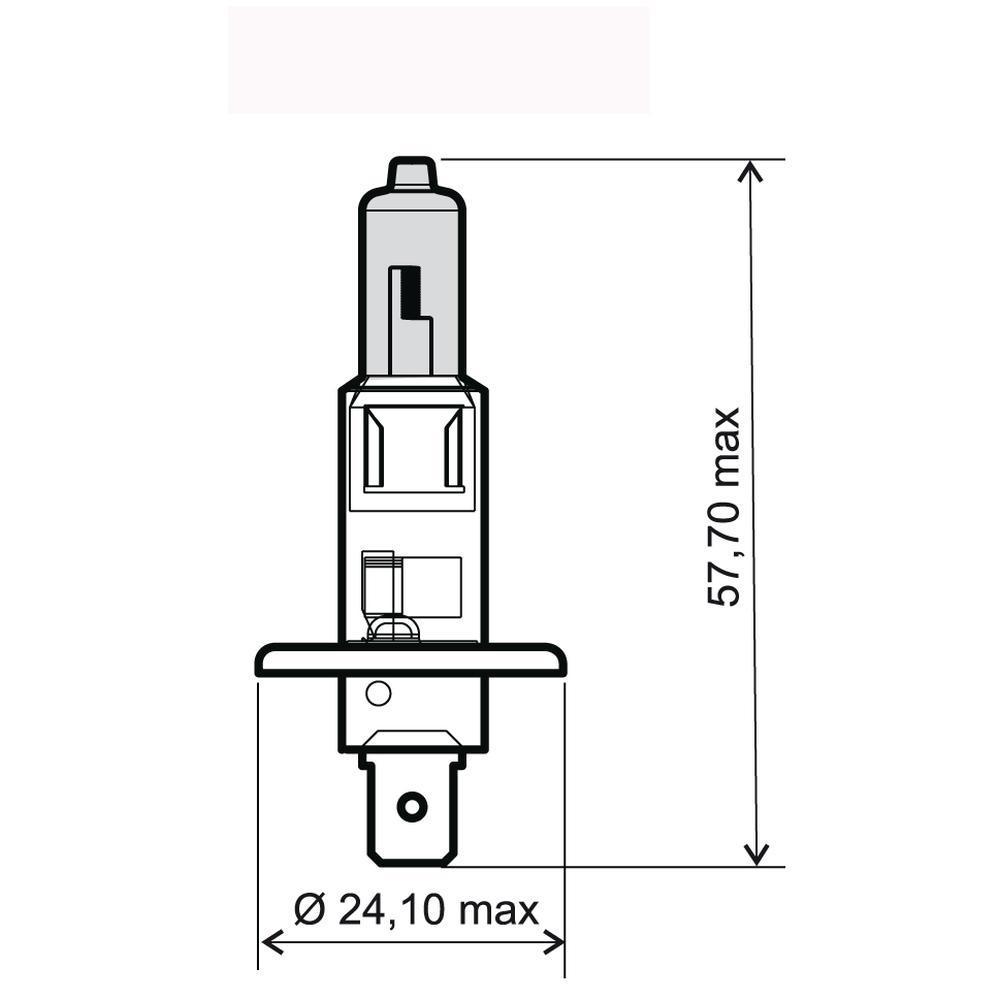 LAMPADA FARO 12V 55W H1 PLUS