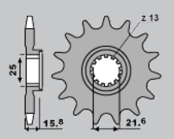 PIGNONI ZX6R Z15 18NC KAW C.525