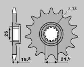 PIGNONI ZX6R Z15 18NC KAW C.525