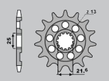 PIGNONI KAWASAKI KXF450 06 Z13+FORI