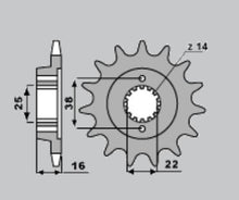 Carica l&#39;immagine nel visualizzatore di Gallery, PIGNONE Z15 PASSO 525 MONSTER 796
