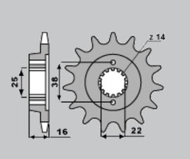 PIGNONE Z15 PASSO 525 MONSTER 796