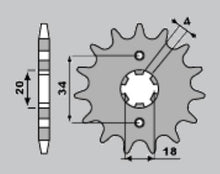 Carica l&#39;immagine nel visualizzatore di Gallery, PIGNONI HONDA Z14 18NC C.428
