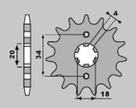PIGNONI HONDA Z14 18NC C.428
