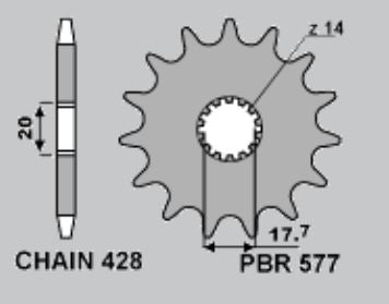 PIGNONI YAMAHA Z15 18NC YZ85 C.428