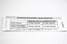 Carica l&#39;immagine nel visualizzatore di Gallery, TARGHETTA PRESSIONE PNEUMATICI GTS 300