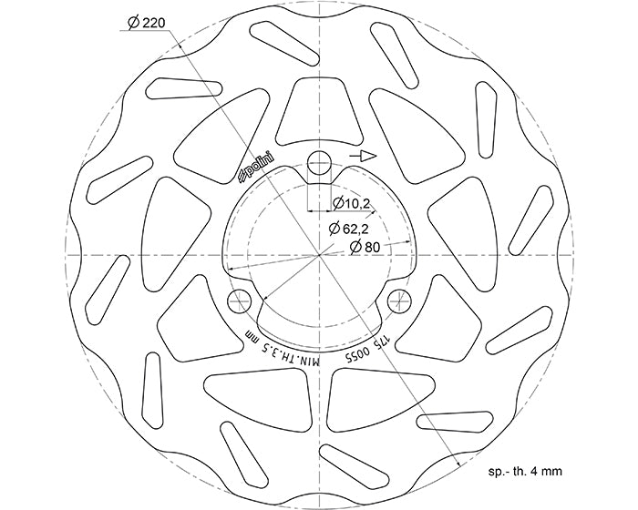 DISCO FRENO POST MINARELLI AM6 50