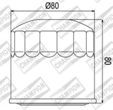 Filtro olio Champion COF102 Honda Vf 400-500-750-1000cc