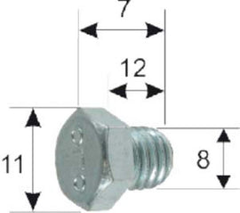 TAPPO SCARICO OLIO VESPA DIAM.7MM