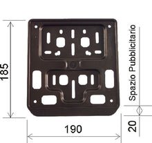 Carica l'immagine nel visualizzatore di Gallery, PORTATARGA SCOOTER/MOTO 185X190X20MM