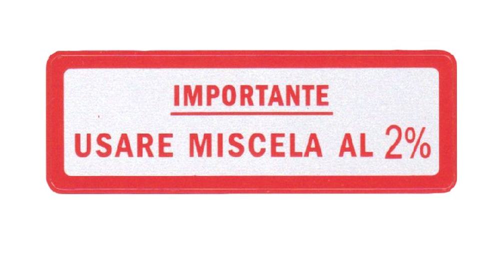 TARGHETTA USARE MISCELA 2% GRANDE VESP