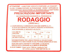 Carica l&#39;immagine nel visualizzatore di Gallery, TARGHETTA RODAGGIO ROSSA VESPA GS