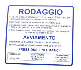 TARG BLU RODAGGIO V.RALLY180