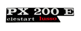 Targhetta cofano laterale Piaggio Vespa Px200e Elestart lusso 199366