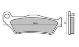 SERIE PASTIGLIE FRENO ANTERIORE XT 660 Z TENERE 2008>2015