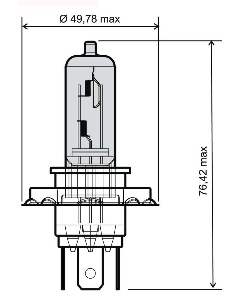 LAMPADA BLU H4 12V 60/55W