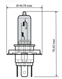 LAMPADINA BIANCA H4 12V 35/35W