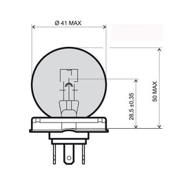 LAMPADA 12V 45/40W P45T