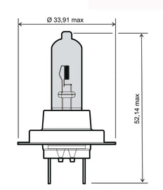 LAMPADA BLU H7 12V 55W