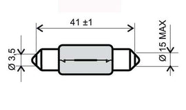 LAMPADA 6V-15W SILURO T15X42 S8.5