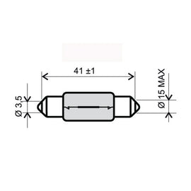 LAMPADA 6V-15W SILURO 15X42