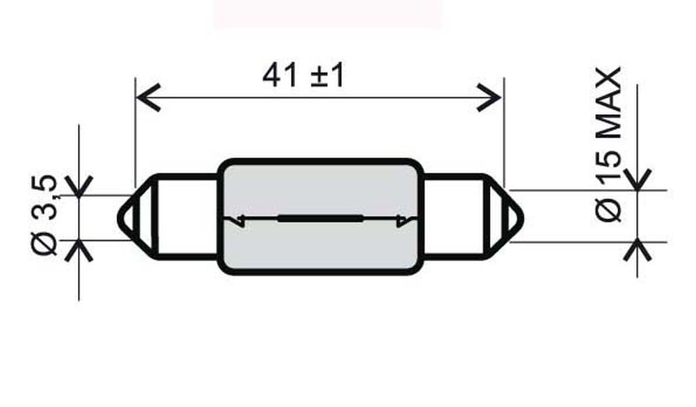 LAMPADA SILURO 6V 18W T15X44