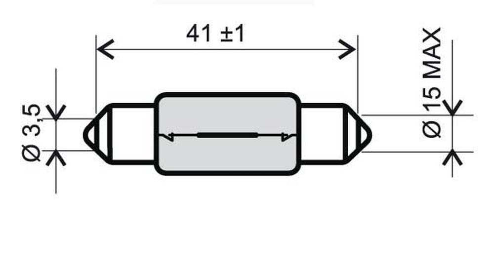LAMPADA SILURO 12V 15W T15X44