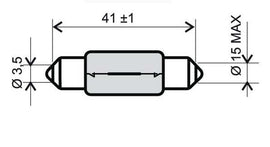 LAMPADA SILURO 12V 15W T15X44
