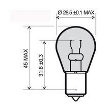 Carica l'immagine nel visualizzatore di Gallery, LAMPADA 12V-21W BA15S BIANCA