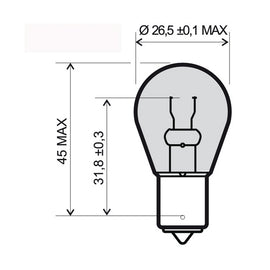 LAMPADA 12V-21W BA15S BIANCA