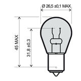 LAMPADINA ARANCIONE 12V 21W BA15S