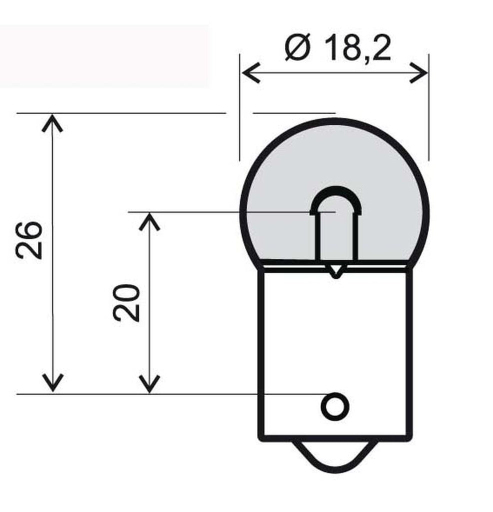 LAMPADA BIANCA 12V 5W BA15S G18