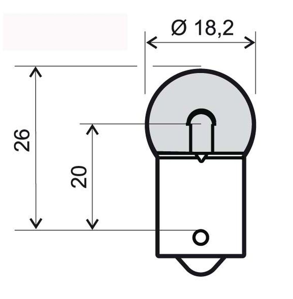 LAMPADA BIANCA 12V 10W BA15S G18