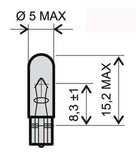 LAMPADINA BIANCA 12V-1,2W T5