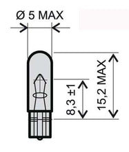 Carica l&#39;immagine nel visualizzatore di Gallery, LAMPADA BIANCA 12V 2W T5