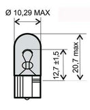 Lampadina bianca 12V 3W T10