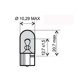 LAMPADA 12V-5W 1X9 5D