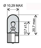 LAMPADINA BIANCA 12V 5W T10