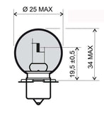 Lampadina bianca 12V 15W p26s
