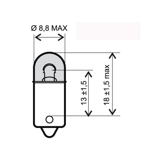 LAMPADA 6V-4W BIANCA BA9S
