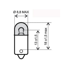 Carica l'immagine nel visualizzatore di Gallery, LAMPADA 6V-4W BIANCA BA9S