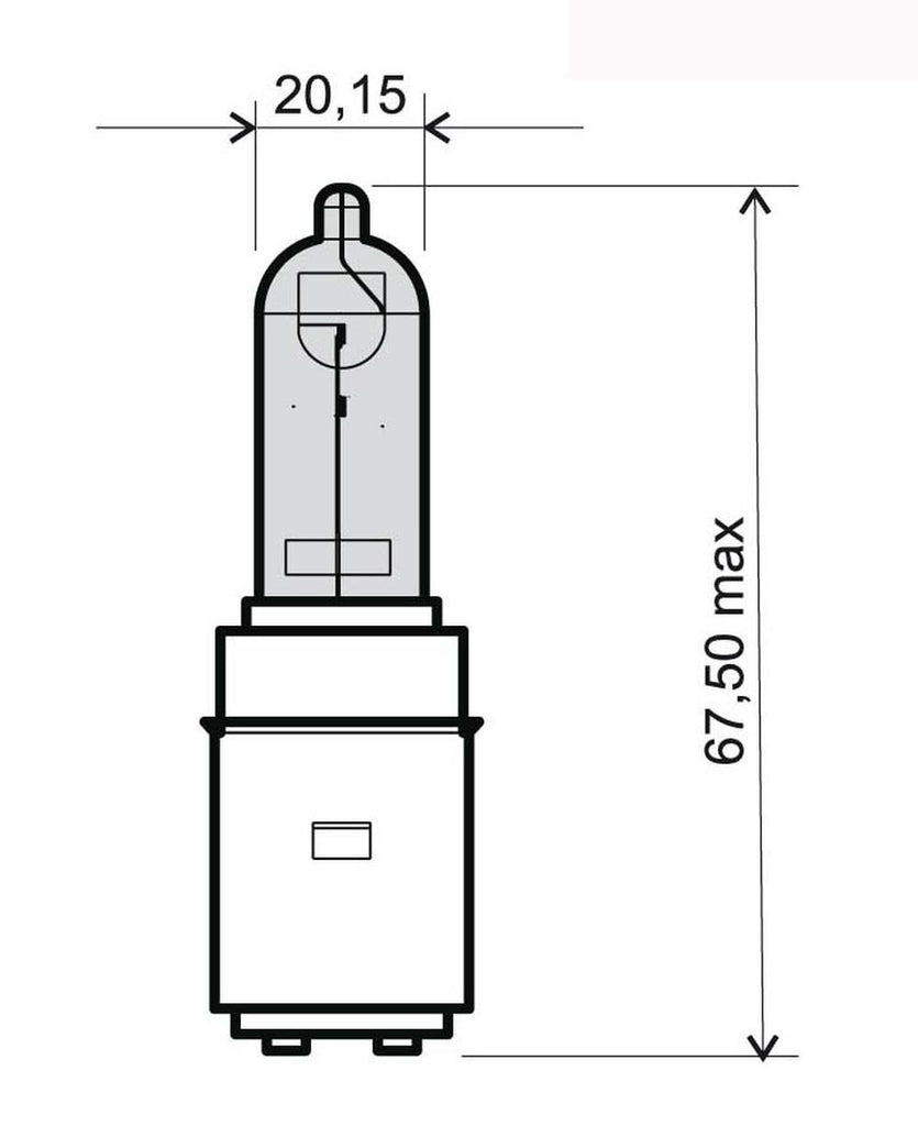 LAMPADA BLU 12V 35/35W BA20D
