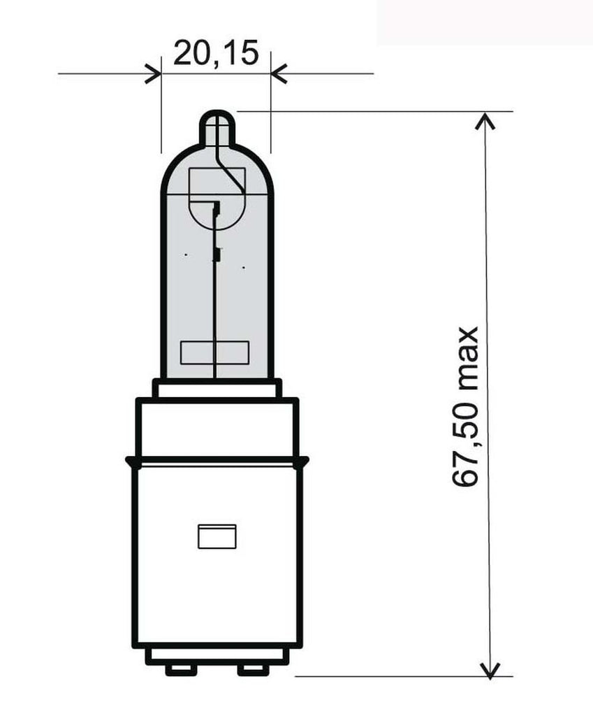 LAMP. BIANCA 12V 35/35W BA20D