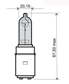 LAMP. BIANCA 12V 35/35W BA20D