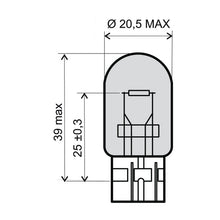 Carica l'immagine nel visualizzatore di Gallery, LAMPADA 12V-21W T 20 BIANCA